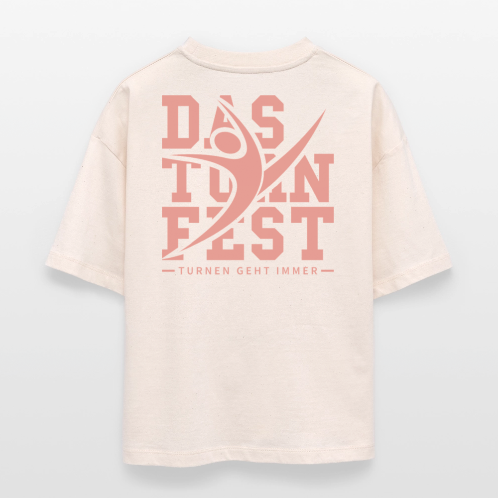 Das Turnfest 2025 (pinker Druck) - Cropped T-Shirt - Weißgrau