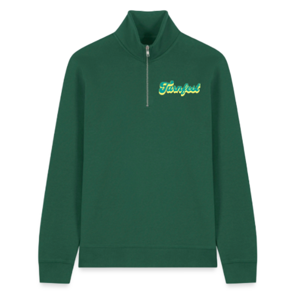 Turnfest-Medaille - Unisex Zip Sweatshirt - Flaschengrün
