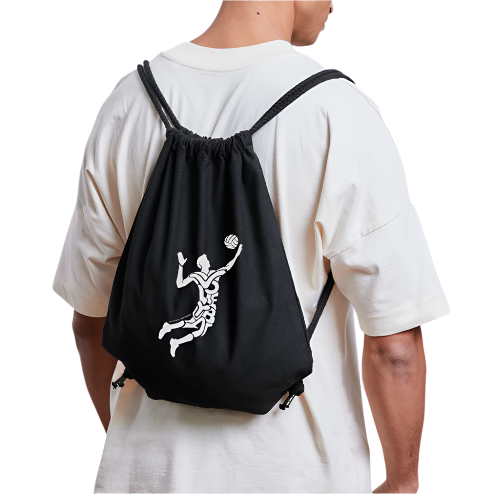 Volleyball - recycelter Gym Bag - Schwarz