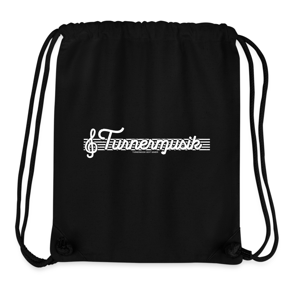 Turnermusik - recycelter Gym Bag - Schwarz
