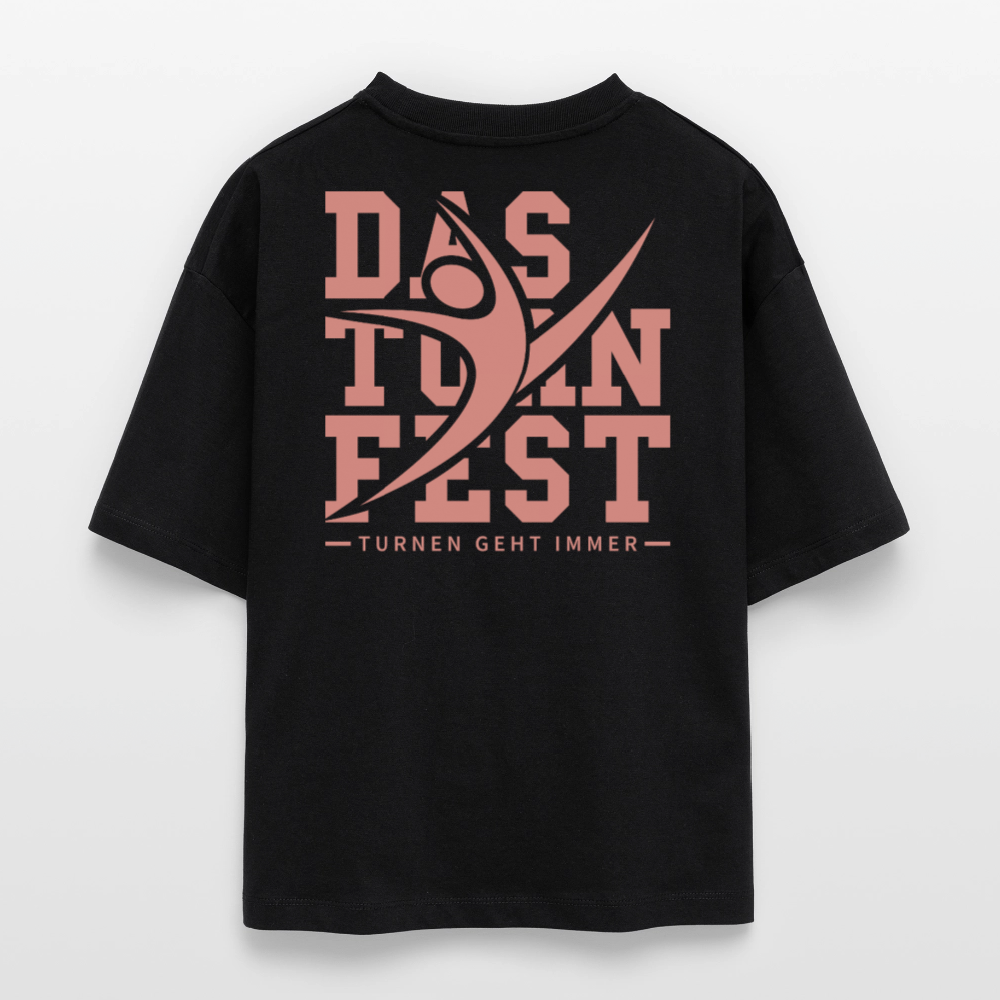 Das Turnfest 2025 (pinker Druck) - Cropped T-Shirt - Schwarz