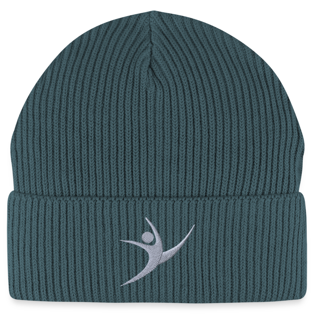 Turnfestfigur - Unisex Bio Beanie - Dunkles Petrol
