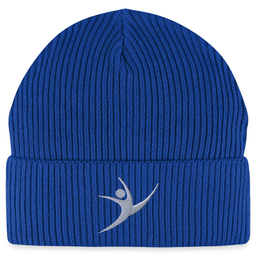 Turnfestfigur - Unisex Bio Beanie - Dunkelblau