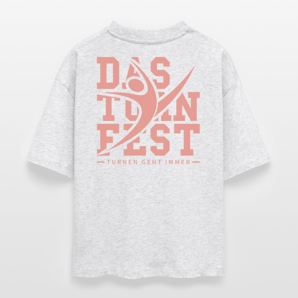 Das Turnfest 2025 (pinker Druck) - Cropped T-Shirt - Weiß meliert