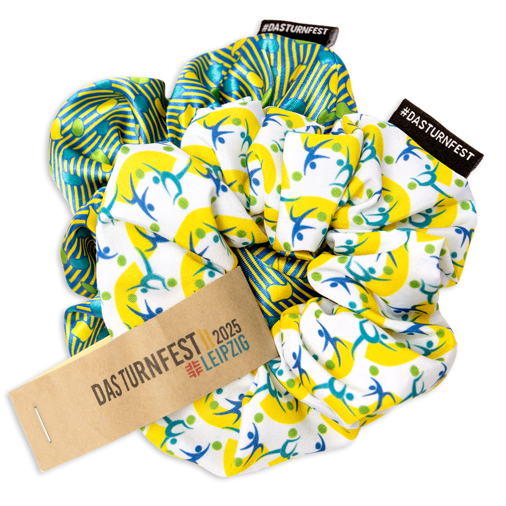 Turnfest Haarscrunchie (2er-Set) - gemustert