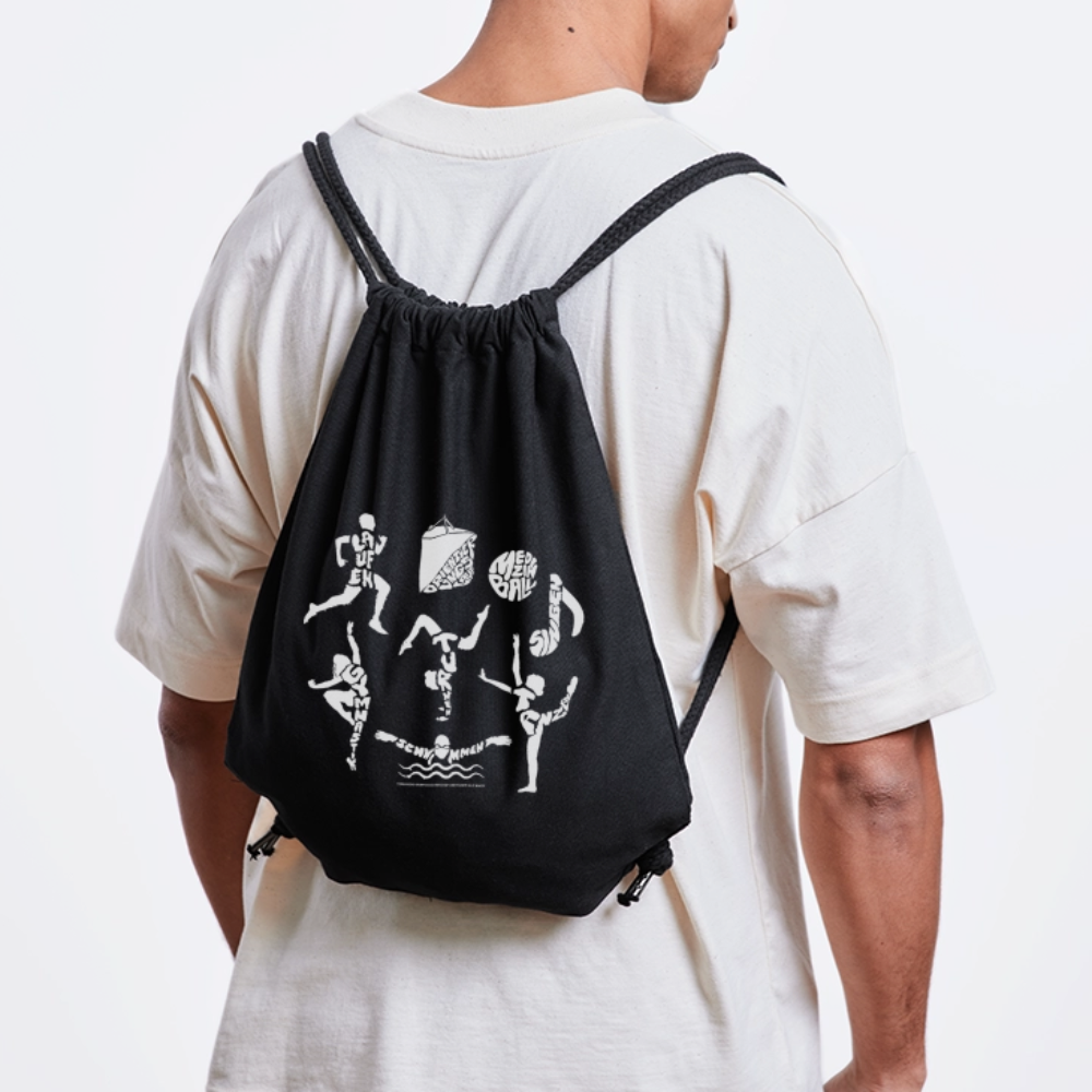 TGM/TGW - recycelter Gym Bag - Schwarz