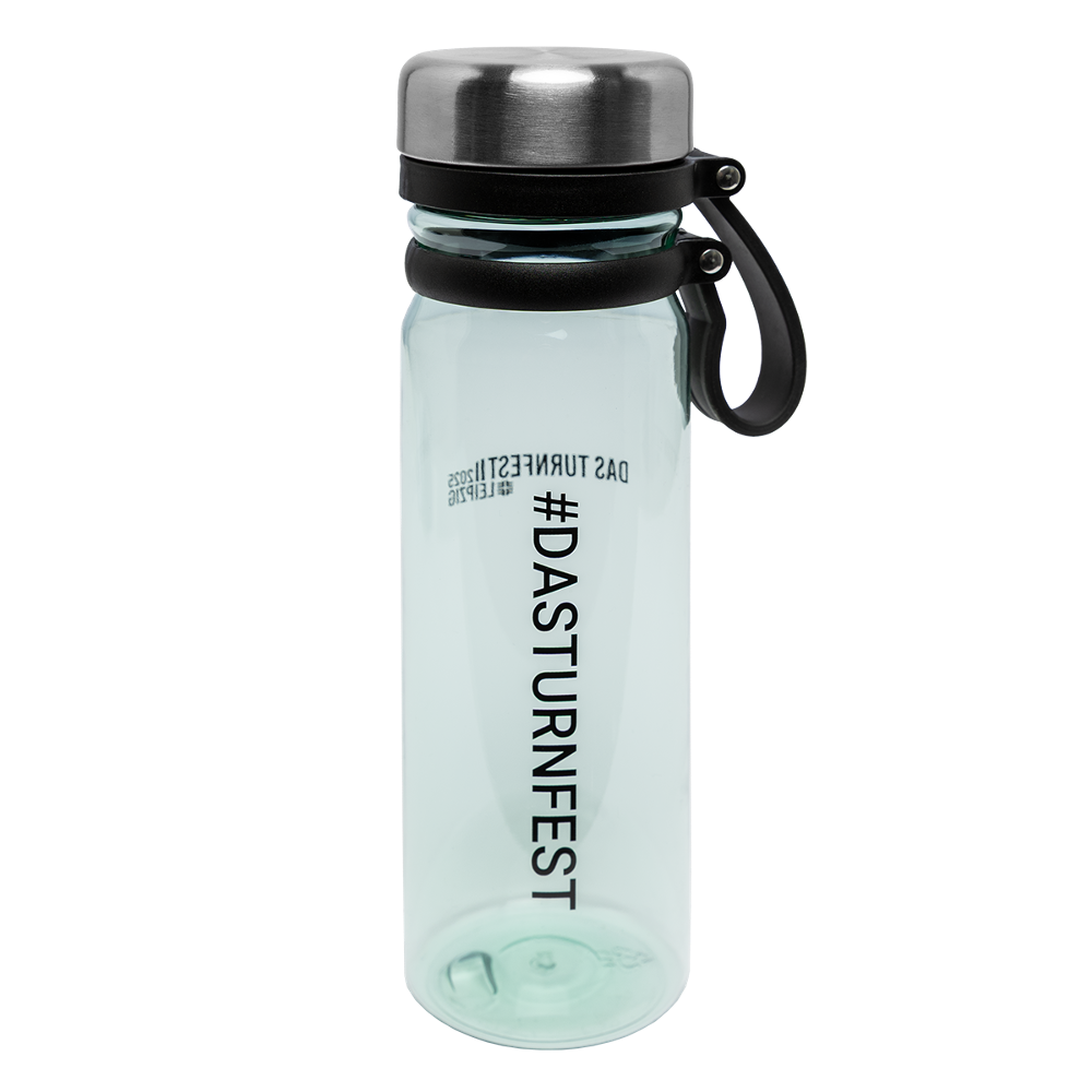 Turnfest Trinkflasche - transparent turquoise