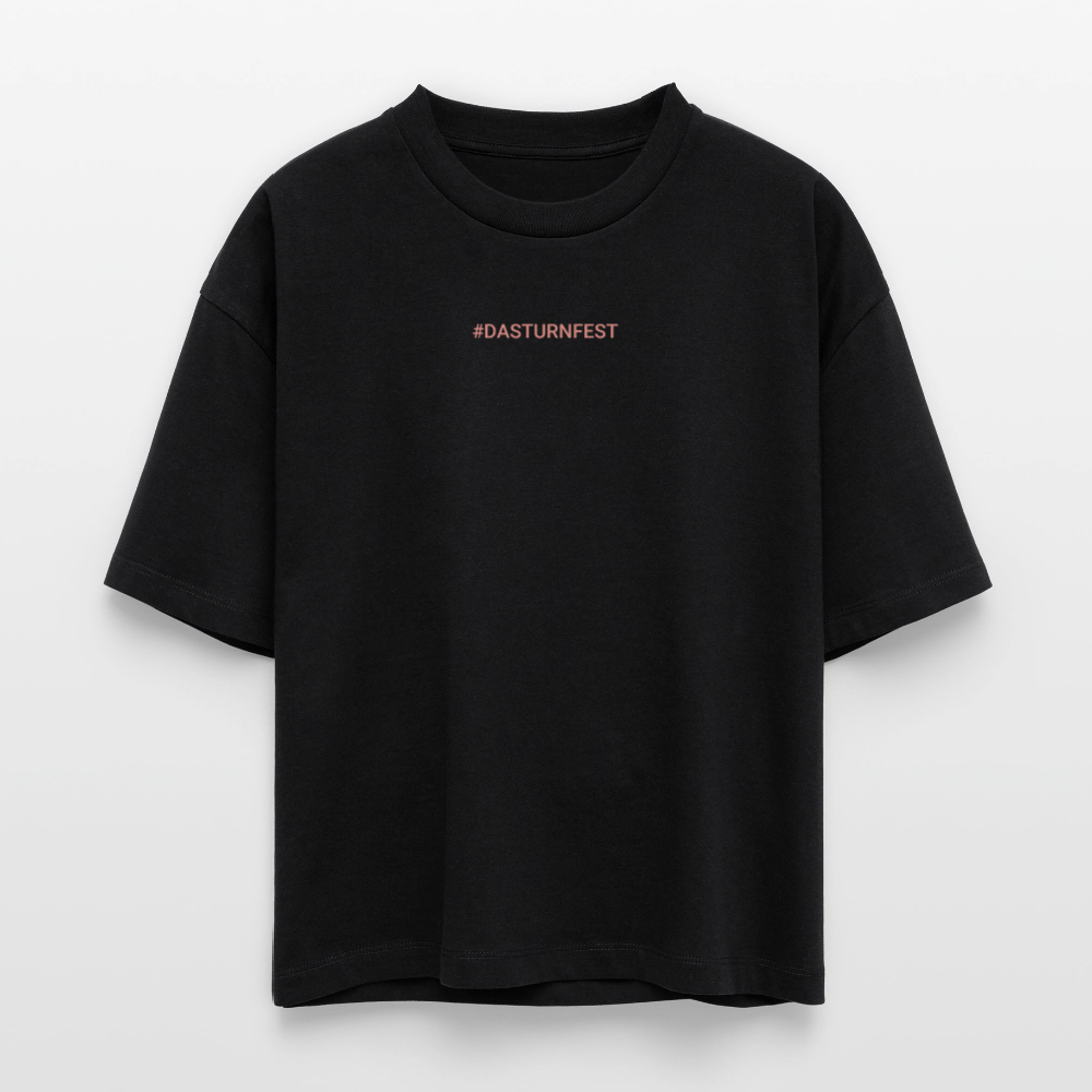Das Turnfest 2025 (pinker Druck) - Cropped T-Shirt - Schwarz
