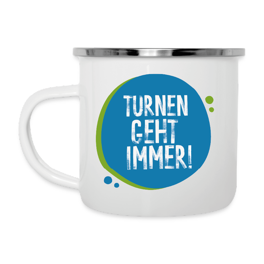 Turnen geht immer! - Emaille-Tasse