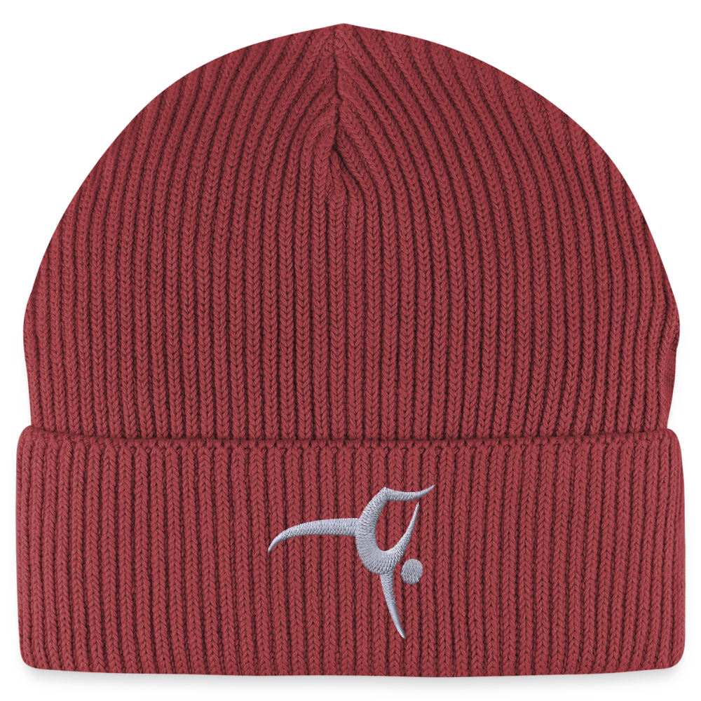 Turnfestfigur - Unisex Bio Beanie - Erdrot