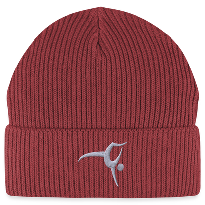 Turnfestfigur - Unisex Bio Beanie - Erdrot