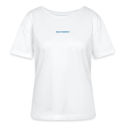 Sportakrobatik - Relaxed Rundhals Frauen Bio-T-Shirt - Weiß