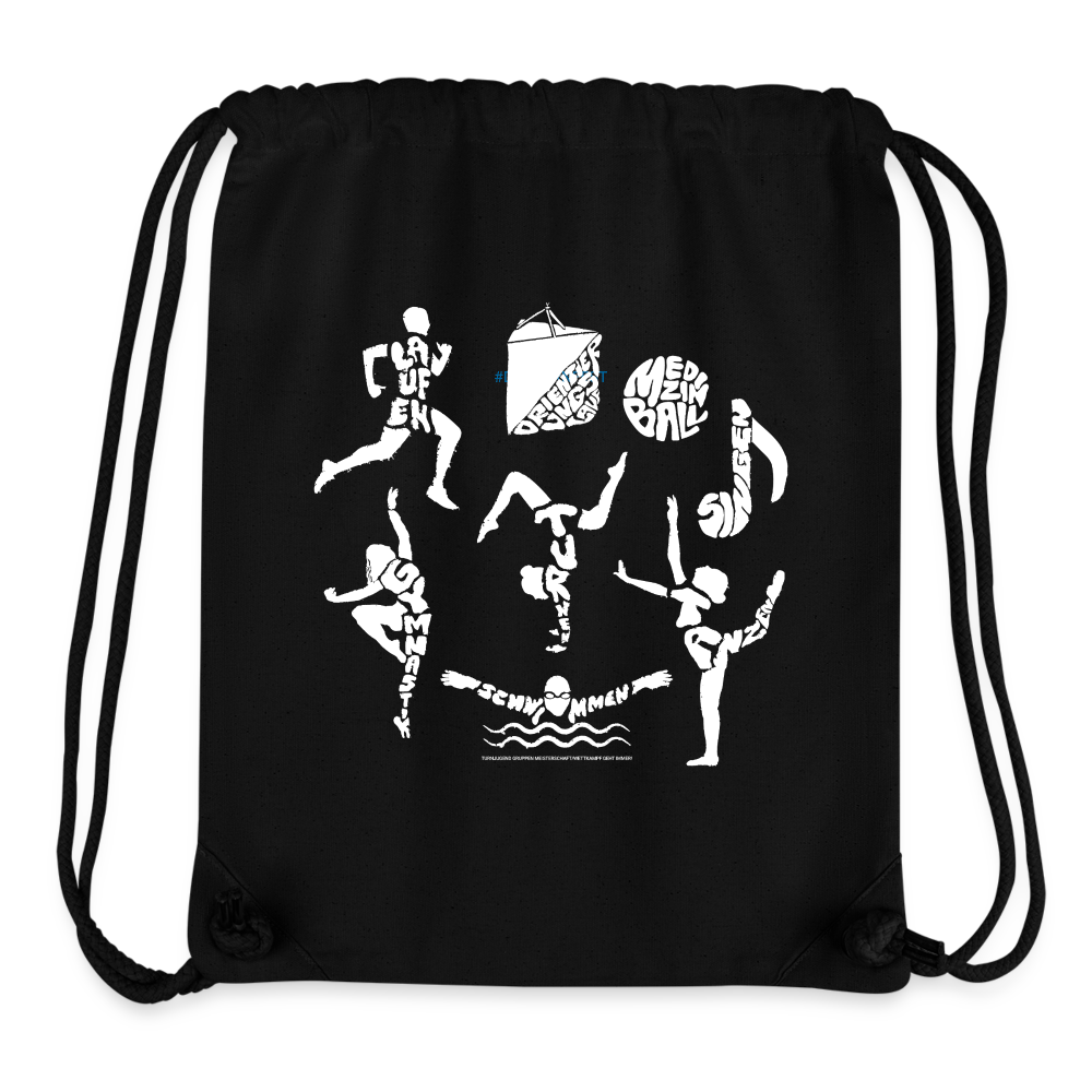 TGM/TGW - recycelter Gym Bag - Schwarz