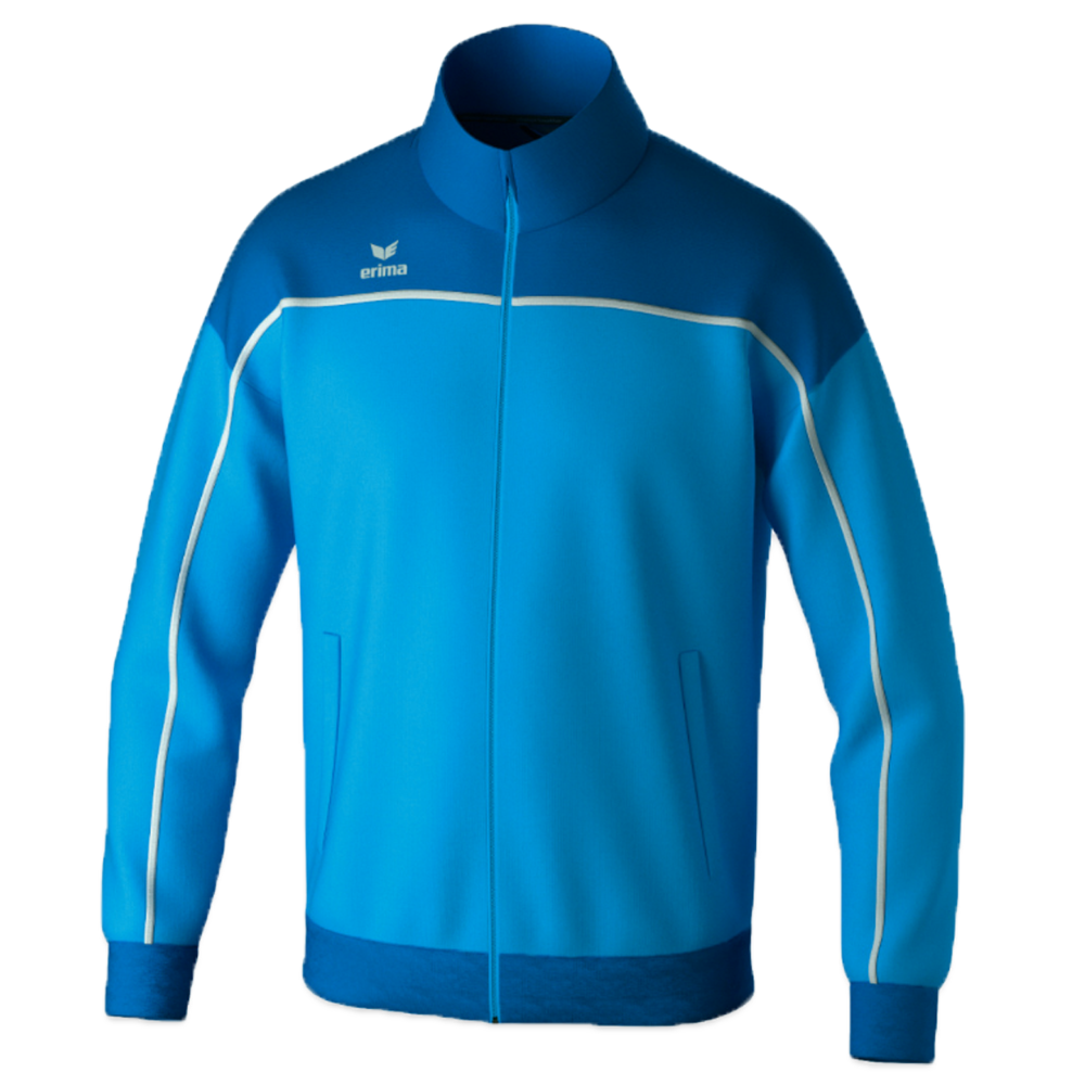 ERIMA Zip Jacke Kinder - Turnfest Edition - Curacaoblau/Azurblau/Weiß