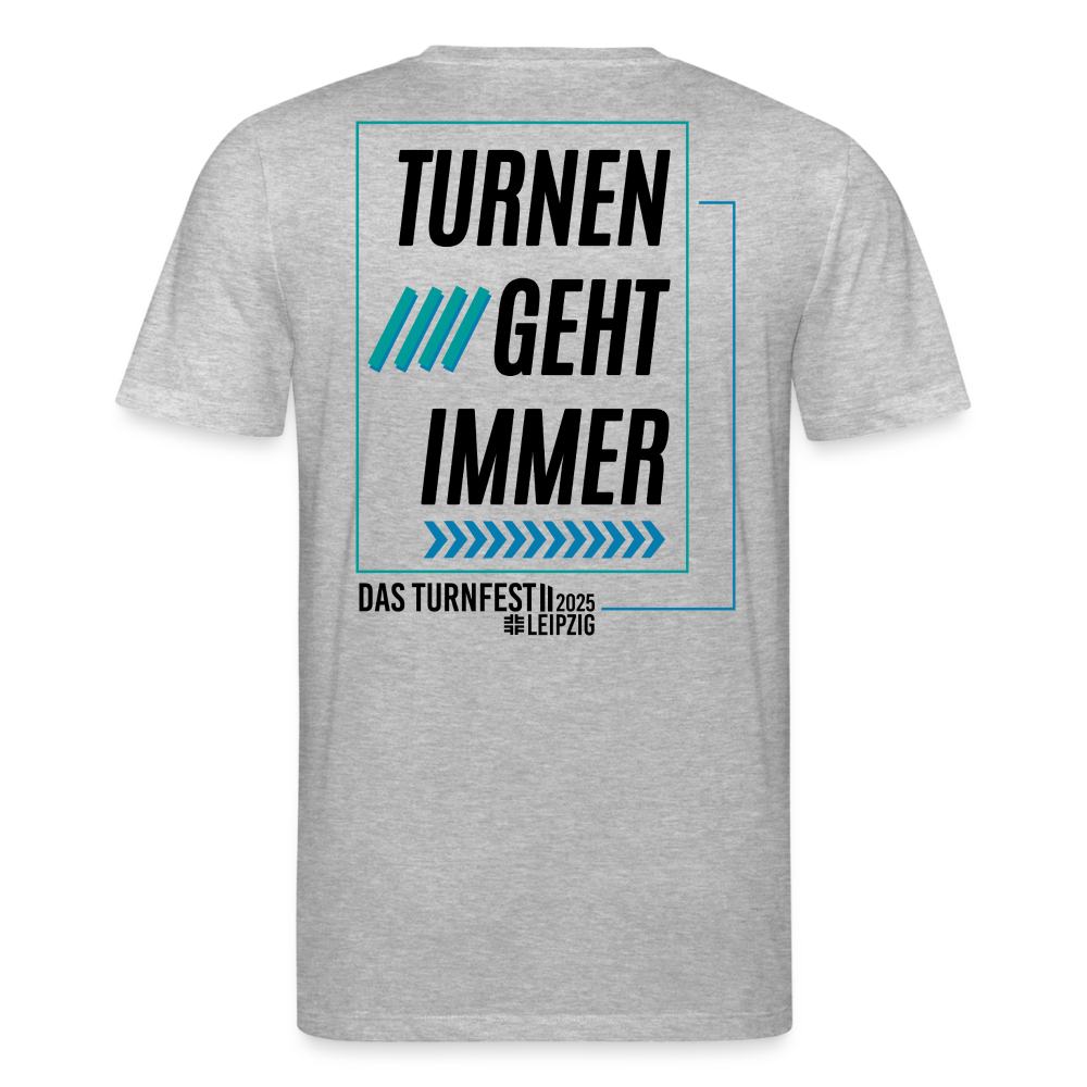 Turnen geht immer - Bio-T-Shirt - Grau meliert