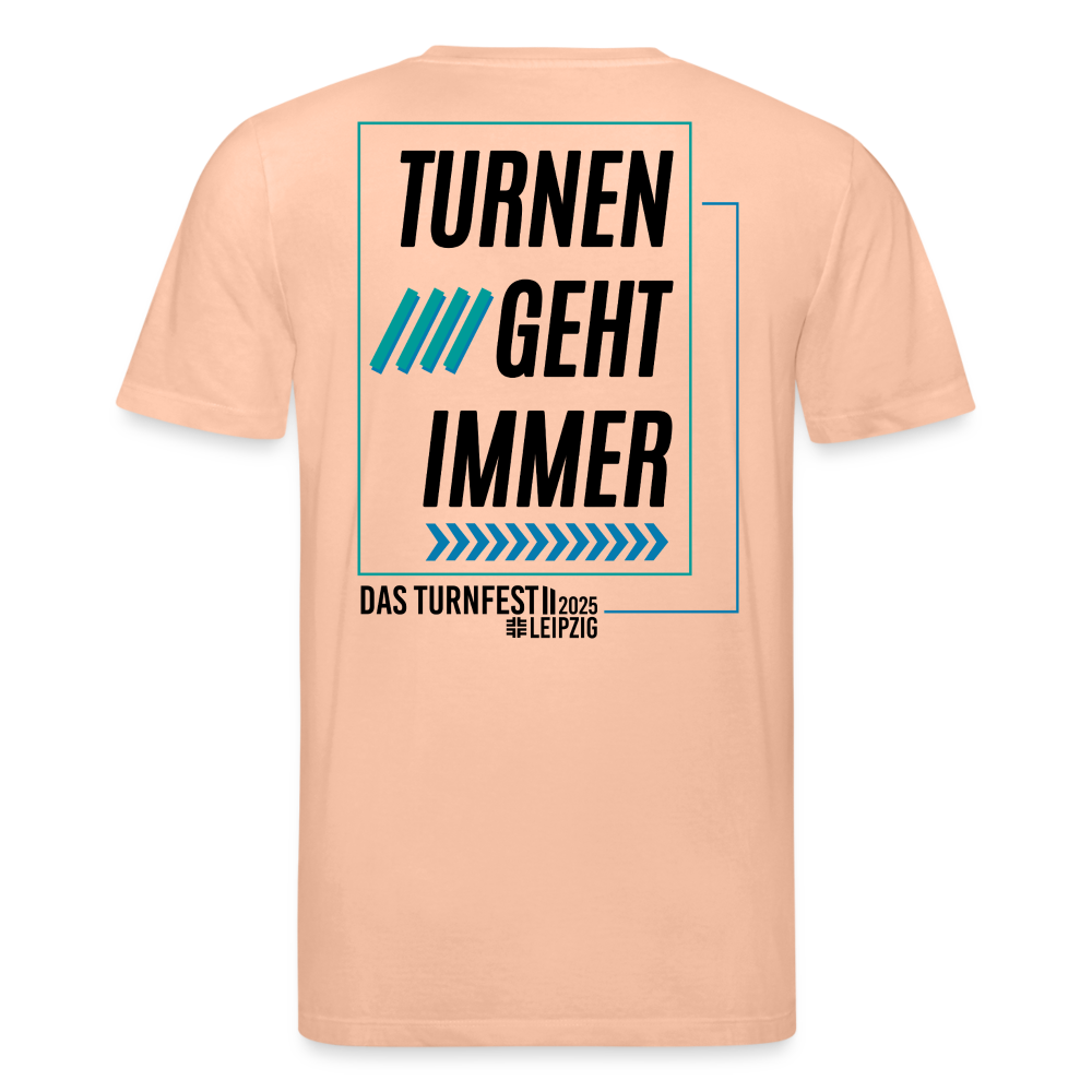 Turnen geht immer - Bio-T-Shirt - Pfirsich