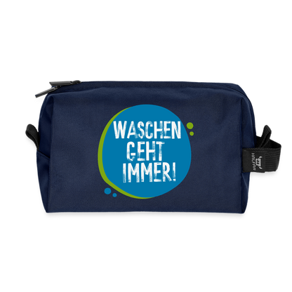 Waschen geht immer! - Recycelte Kulturtasche - Navy