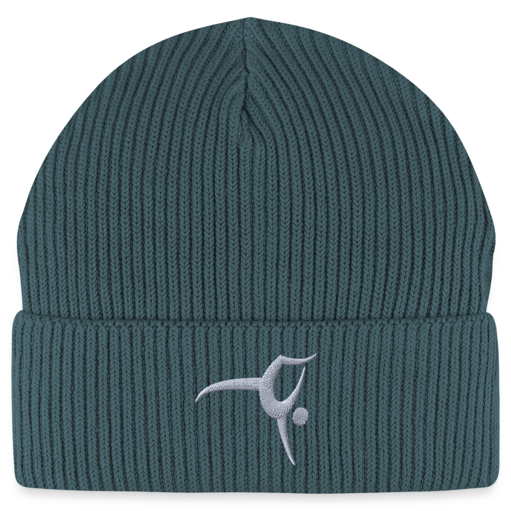 Turnfestfigur - Unisex Bio Beanie - Dunkles Petrol