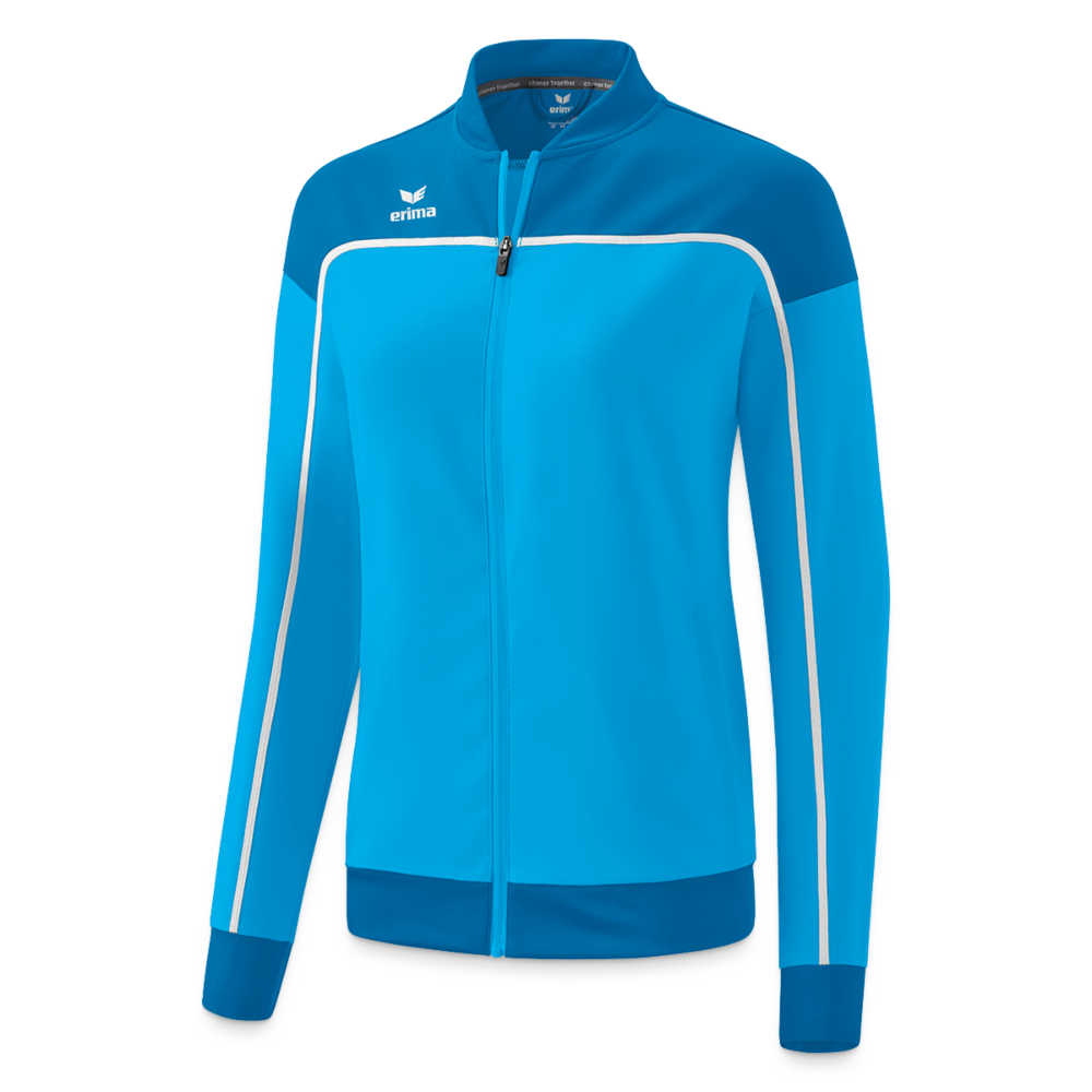 ERIMA Zip Jacke Damen - Turnfest Edition - Curacaoblau/Azurblau/Weiß