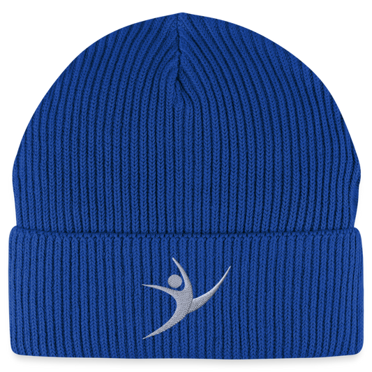 Turnfestfigur - Unisex Bio Beanie - Dunkelblau