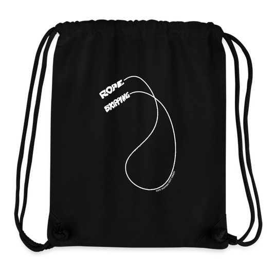 Rope-Skipping - recycelter Gym Bag - Schwarz