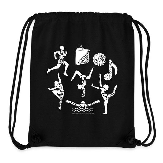 TGM/TGW - recycelter Gym Bag - Schwarz