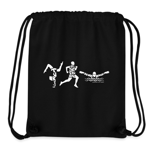 Mehrkampf - recycelter Gym Bag - Schwarz