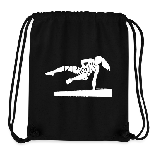 Parkour - recycelter Gym Bag - Schwarz