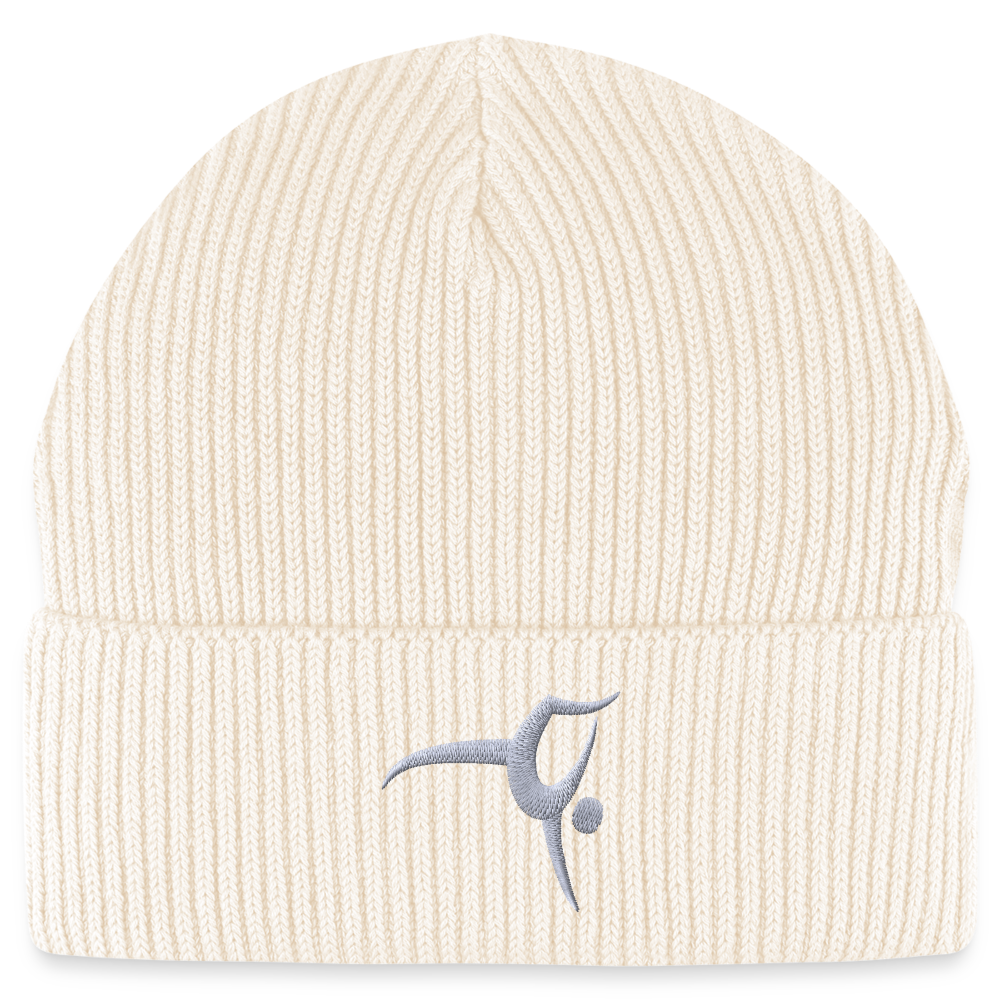 Turnfestfigur - Unisex Bio Beanie - Naturweiß