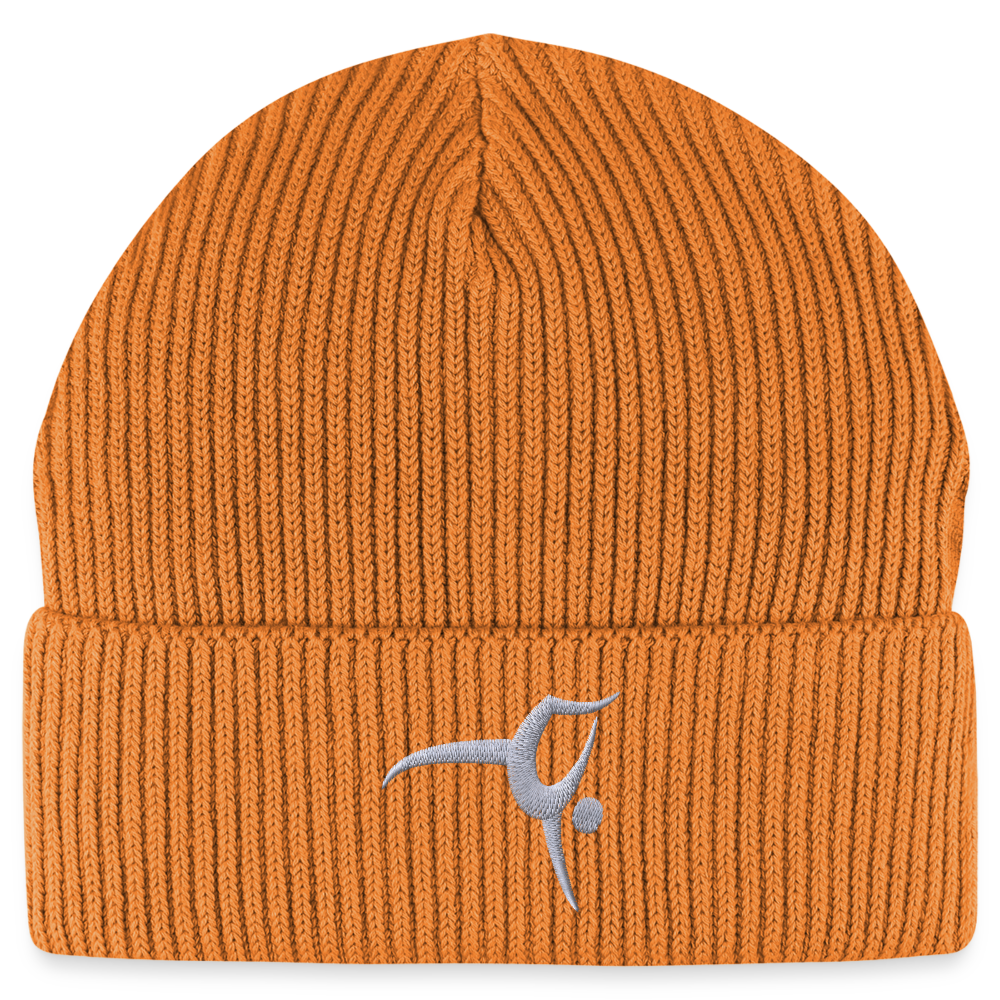 Turnfestfigur - Unisex Bio Beanie - Herbstorange