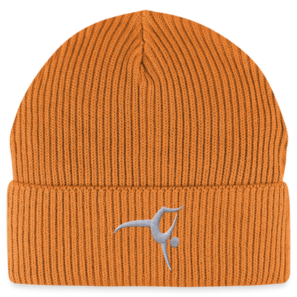 Turnfestfigur - Unisex Bio Beanie - Herbstorange